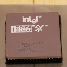 Vintage Intel 486 SX 25 MHz A80486SX-25 SX679 CPU Tested  Working