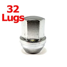 32x Excalibur 7164 Lug Nuts 14x2 7/8" Hex Chrome Closed End