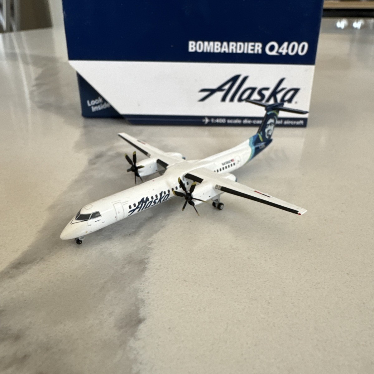 Gemini Jets 1:400 Alaska Airlines Bombardier Dash 8 Q400 Very Rare