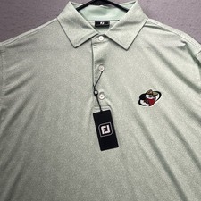 FootJoy Golf Polo Shirt Mens Large Green Performance Athletic NWT Bandit Logo