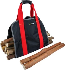 MELOTOUGH Firewood Log Carrier Ballistic Tote Bag,Super Stronger Than Red 