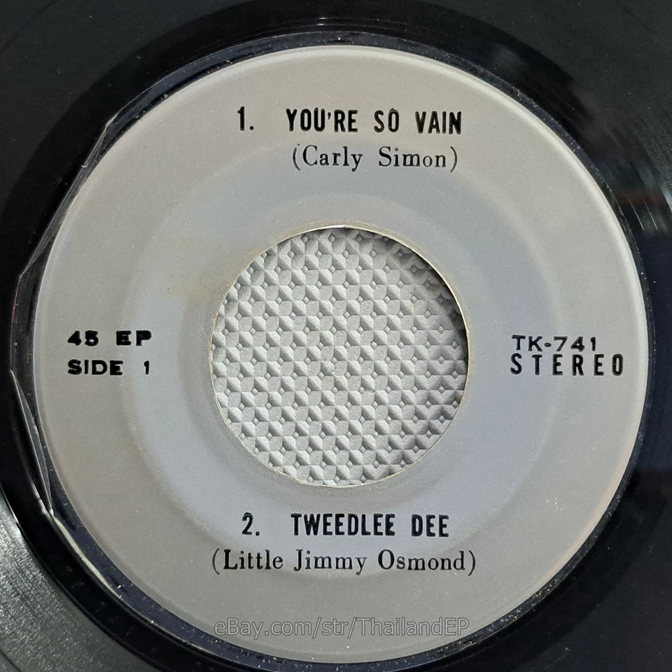 CARLY SIMON /LITTLE JIMMY OSMOND / THE BLUE RIDGE RANGERS THAILAND EP 45 THAI - Image 4 of 4