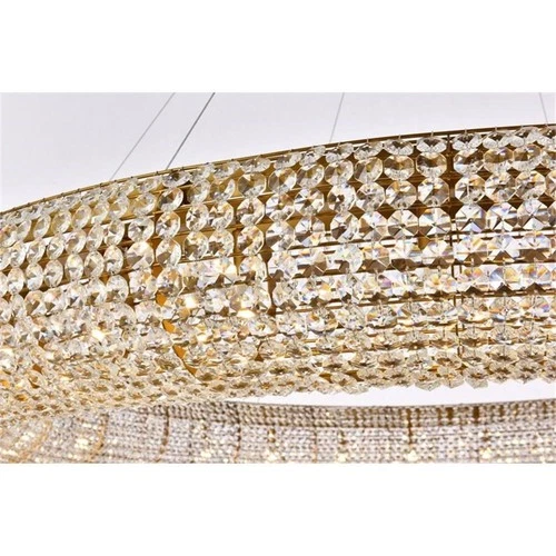 Elegant Lighting Paris 30-Light Metal & Crystal Chandelier in Gold - Picture 5 of 8