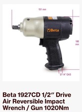 Brand New Without Box Beta 1927CD 1/2 Drive Air Reversible Impact Wrench/ Gun