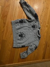 Mini Rodini Octopus A LA MER Sweatshirt size 4-5 GREY