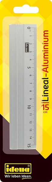 Lineal 15Cm Aluminium Idena Silber Schule-image