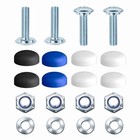 Kennzeichen Schrauben Motorrad mit Kappen M5 x 16mm 4er Set - selbstsichernd