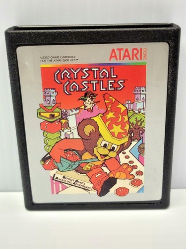 Crystal Castles Atari 2600 1984 Authentic Cartridge & Manual Only Tested Cleaned