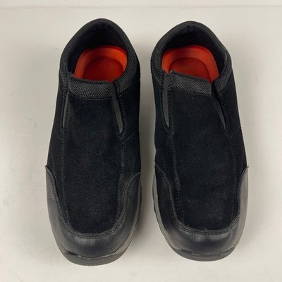 Wrangler Mens Black Suede Slip On Walking Shoes Athletic Loafers Size 11