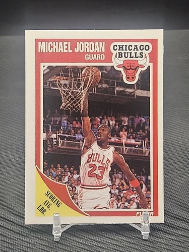 1989-90 Fleer MICHAEL JORDAN Scoring Avg Leader Chicago Bulls HOF #21