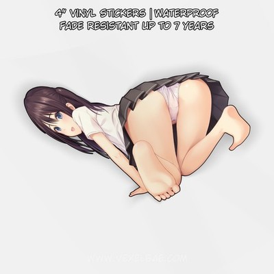 Hikari Tsuneki v4 LEWD Sticker   Seiren Anime Decal, Waterproof