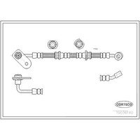 Corteco Bremsschlauch Bremsleitung Vorne FüR Suzuki Grand Vitara I 19036140