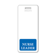 Vertical Nurse Leader Badge Buddy - 2 Sided Role Identifier ID Tag Backer