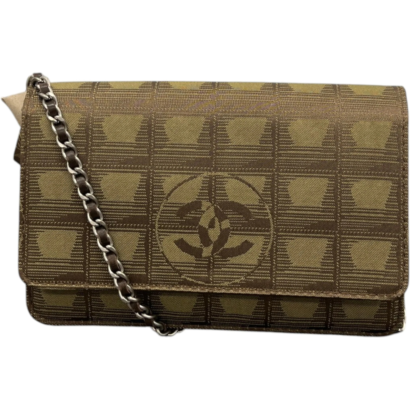 Chanel Women's New Travel Line Wallet on Chain Bag Brown