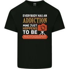 Camiseta de algodón claro para hombre Photography Addiction Funny Photographer