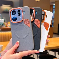 For OPPO Find X9 Pro, New Style Phone Case Hybrid Armor Leather Magnetic Cover