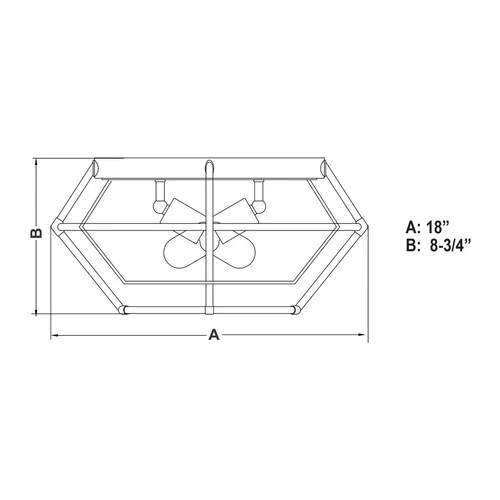 Bartlett 3-Light Flush Mount in Industrial and Cage Style 8.75 Inches Tall and - Picture 4 of 9