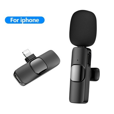 Wireless Lavalier Microphone Mic Audio Video Recording For iOS iPhone 7,8,14,15