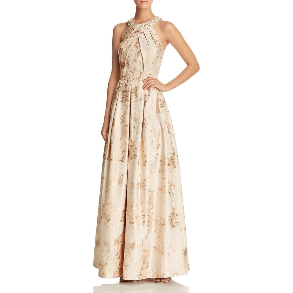 pink sequin dress long Jovani 38847 Size 10 Hot Beaded Fringe Prom Pageant – Glass Slipper Formals this dress is your Size:Inspiring Floral-appliqué linen-blend cocktail dress sweet heart neck wedding dresses
