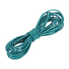 5.5 Yard 2mm Round Leather Cord Lacing String for DIY Crafts, Lake Blue