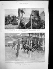 Original Old Antique Print Turco Greek Frontier Monastries War East Reveni 1897