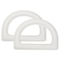 2 StüCk D-Ring Pu Leder Handtaschengriff, Handtaschengriff, Weiß