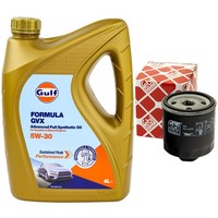 MotoröL Set Gulf Formula Gvx 5W-30 4 Liter + ÖLfilter FüR Audi A2 Seat Skoda Vw