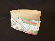 Bella Solids Off White Jelly Roll by Moda 2.5" 100 Cotton 9900JR-12