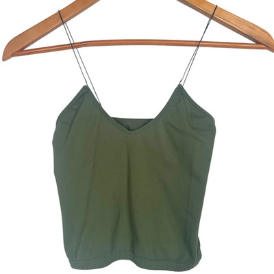 Free People Green Seamless Camisole Tank Top Women s XS/S Forest Fairy Goblin