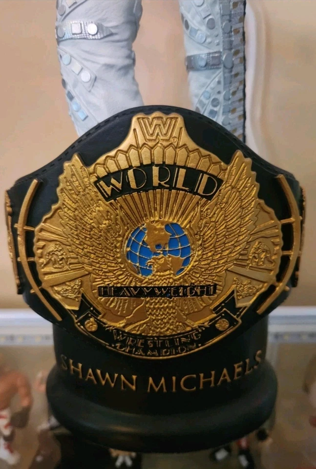 WWE Shawn Michaels Championship Title Collection 16 pulgadas Estatua Wrestlemania 12 Foto 4 de 4