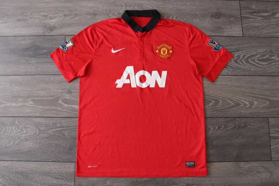 CAMISETA DE FUTBOL LOCAL DEL MANCHESTER UNITED 2013 2014 CAMISETA ROBIN VAN PERSIE GRANDE Foto 2 de 4