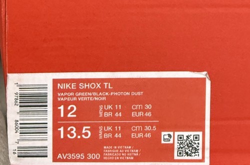 Nike Shox TL Vapor Green Black Photon Dust AV3595 300 Men's Size 12 No Lid - Picture 5 of 5