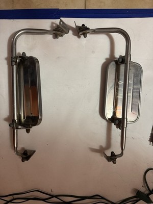 67 72 FORD TRUCK WEST COAST JR STAINLESS TOW MIRRORS OEM FORD Stamped