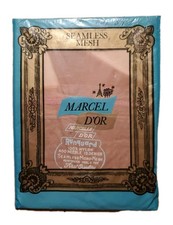Vintage 50s 60s Marcel D  Or Seamless Nylon Stockings Pink Lace Runguard Size 8.5
