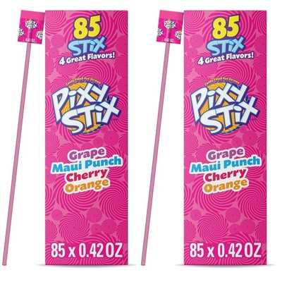 Pixy Stix Sour Candy Straws - Grape, Maui Punch, Cherry