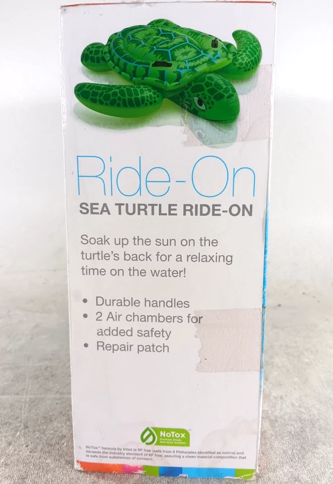 INTEX Ride-On Sea Turtle NEW One Ride 75” x 67” Pool Water Swimming Sun - Image 4 of 4