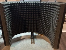 Rockville ROCKSHIELD 3 Large Studio Mic Isolation Shield with RCM Pro microphone