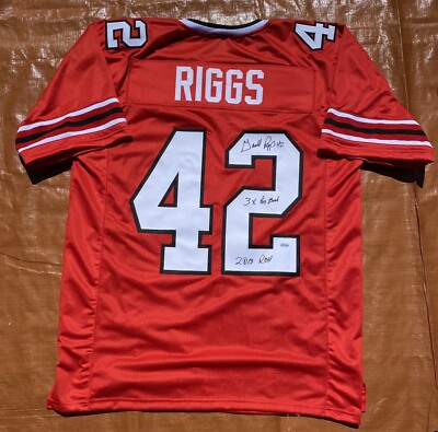 Jersey Riggs Gerald Riggs Signed Atlanta Falcons Custom Jersey With 2 Inscriptions ...