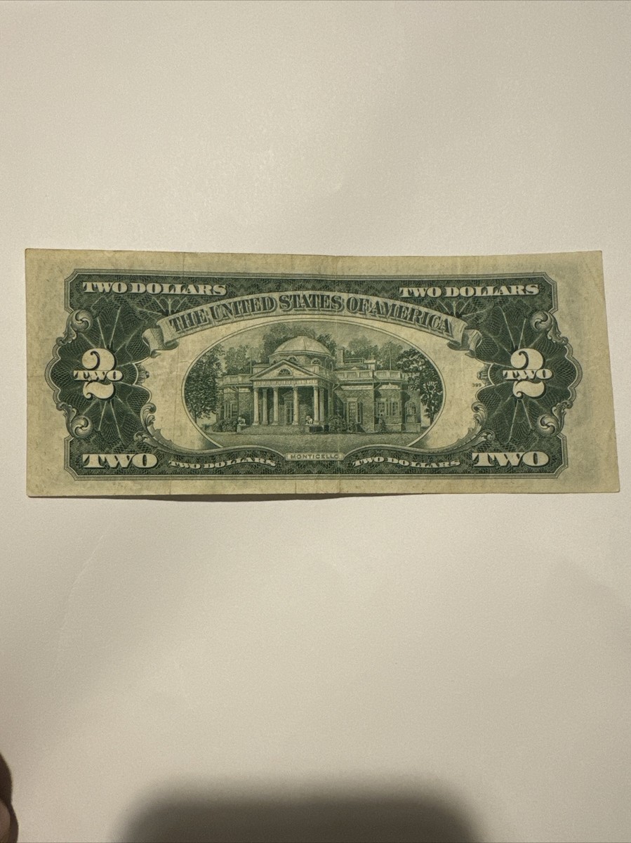 Red Stamp $2 Dollar Bill 1953 A34647683A Circulated Great