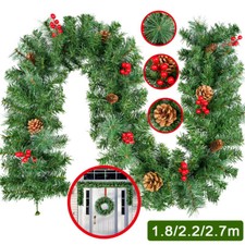 270CM Weihnachtsgirlande Tannengirlande Girlande Weihnachten Innen Außen Dekor