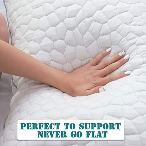 Geschredderte Memory Foam Kissen 2er Pack, Gelkissen zum Schlafen, Kissen King S... - Bild 6 von 9