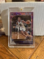 2019 NBA Hoops Jordan Poole Purple Disco Rookie Warriors #223