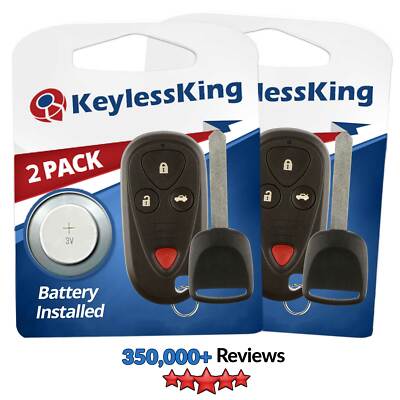 2 Keyless Entry Remote Fob with Car Key for Acura OUCG8D-387H-A 46 HO03PT