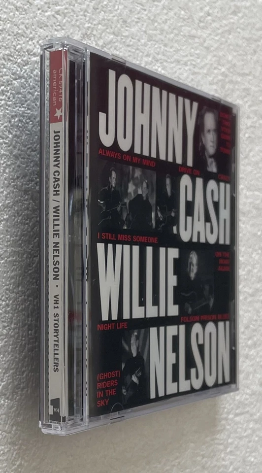 JOHNNY CASH / WILLIE NELSON ~ VH1 STORYTELLERS ~ 1998 US 15-TRACK CD ALBUM — 第 2/4 张图片