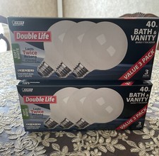 2 Packs Feit ELECTRIC 40-Watt G25 120v Soft White Light 6 bulbs , Bath  vanity