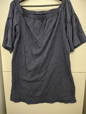 Madewell Dress Womens 14 Off Shoulder Bell Sleeve Pullover Cotton Lined Tunic