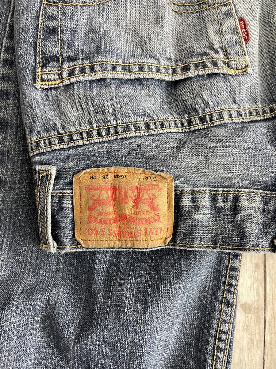Jean Levi's 514 Slim Droit – Taille 28x28 – Bleu – Occasion En Très Bon état