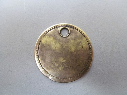 Vintage L.B. Co. Employee Badge ID Identification Tag Fob Brass Metal - Picture 2 of 3