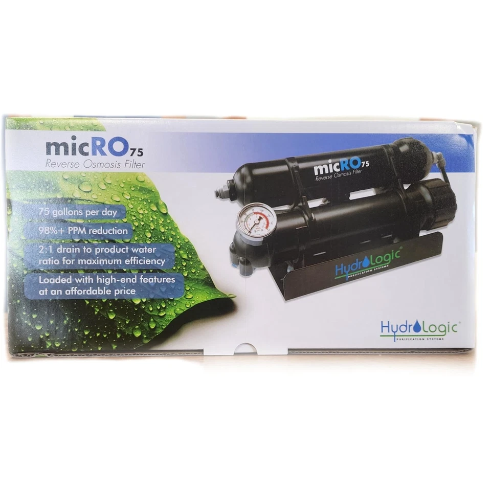 Nuevo filtro de ósmosis inversa Hydrologic MicRO 75 75 75 GPD 98%+ PPM reducción Foto 4 de 4