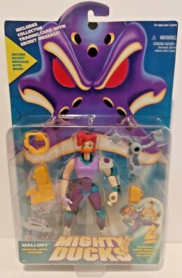 1996 MIGHTY DUCKS MARTIAL ARTS MALLORY action figure Mint NEW Sealed MOC Mattel